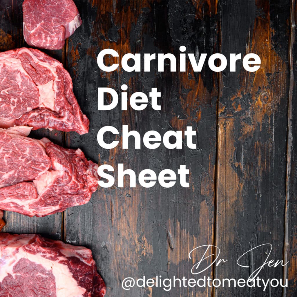 Carnivore Diet Cheat Sheet Delighted To Meat You